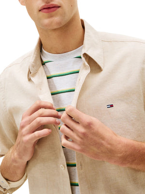 TOMMY JEANS 2USCITA Camicia Tommy Jeans Tjm Reg Linen Blend - Avorio