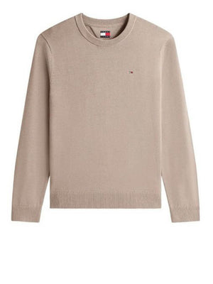 TOMMY JEANS 2USCITA Pullover Tommy Jeans Flag Slim Fit Leggero - Marrone