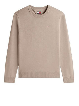 TOMMY JEANS 2USCITA Pullover Tommy Jeans Flag Slim Fit Leggero - Marrone