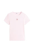TOMMY JEANS 2USCITA T-Shirt Tommy Hilfiger Badge Slim Fit A Coste - Rosa