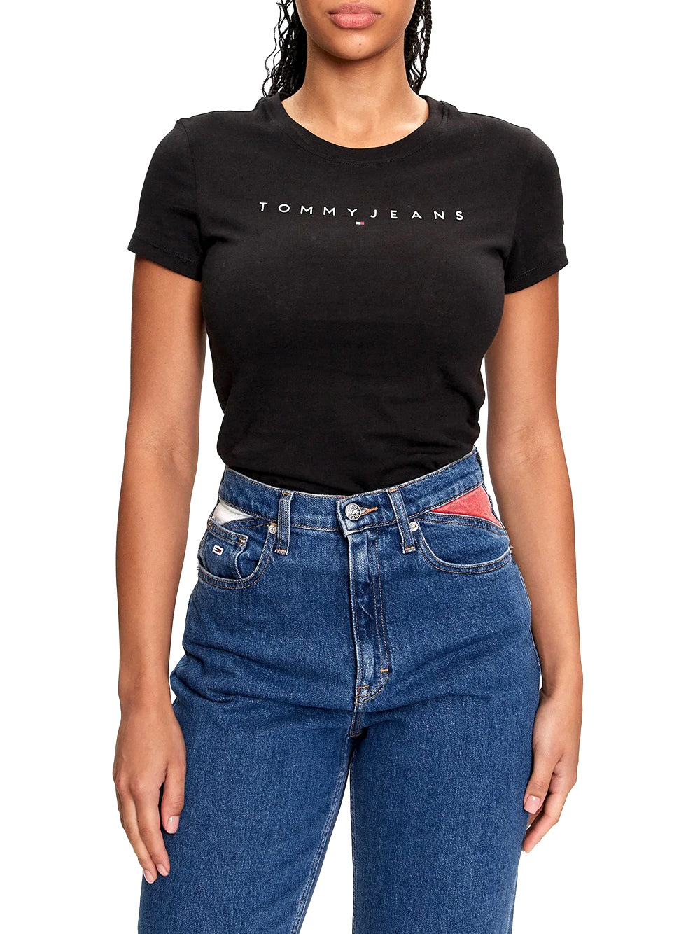 TOMMY JEANS 2USCITA T-Shirt Tommy Jeans Slim Linear Tee - Nero