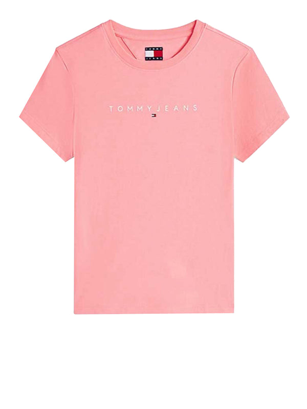 TOMMY JEANS 2USCITA T-Shirt Tommy Jeans Slim Linear Tee - Blush