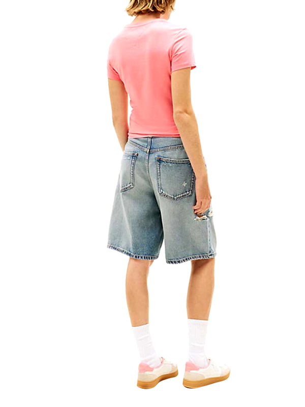 TOMMY JEANS 2USCITA T-Shirt Tommy Jeans Slim Linear Tee - Blush