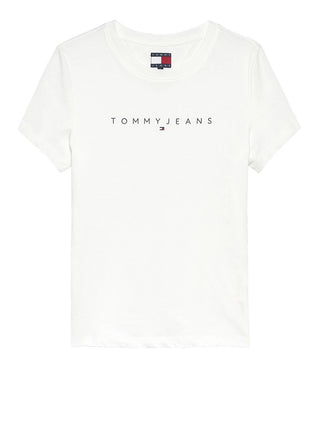 TOMMY JEANS 2USCITA T-Shirt Tommy Jeans Slim Linear Tee - Ecru