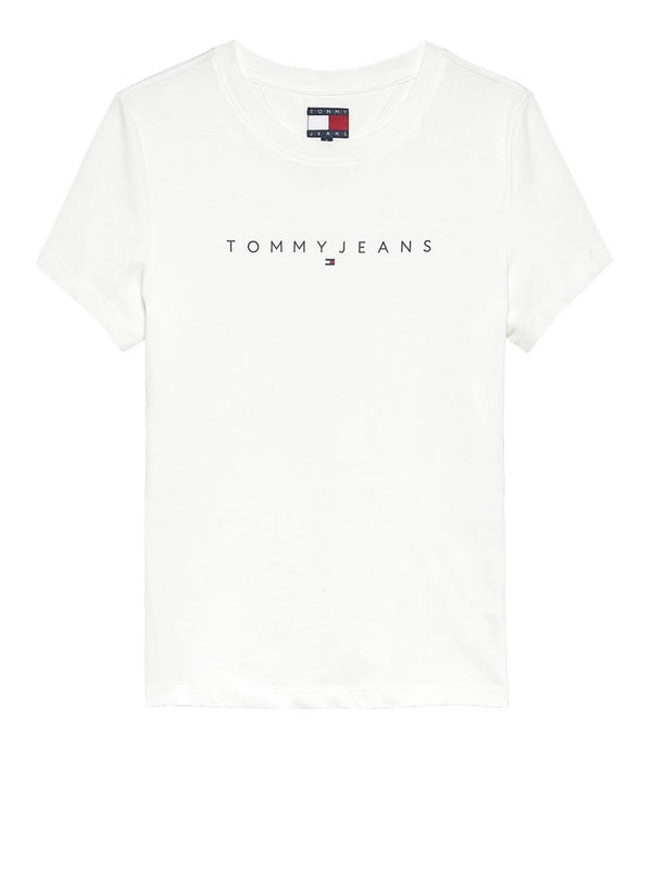 TOMMY JEANS 2USCITA T-Shirt Tommy Jeans Slim Linear Tee - Ecru