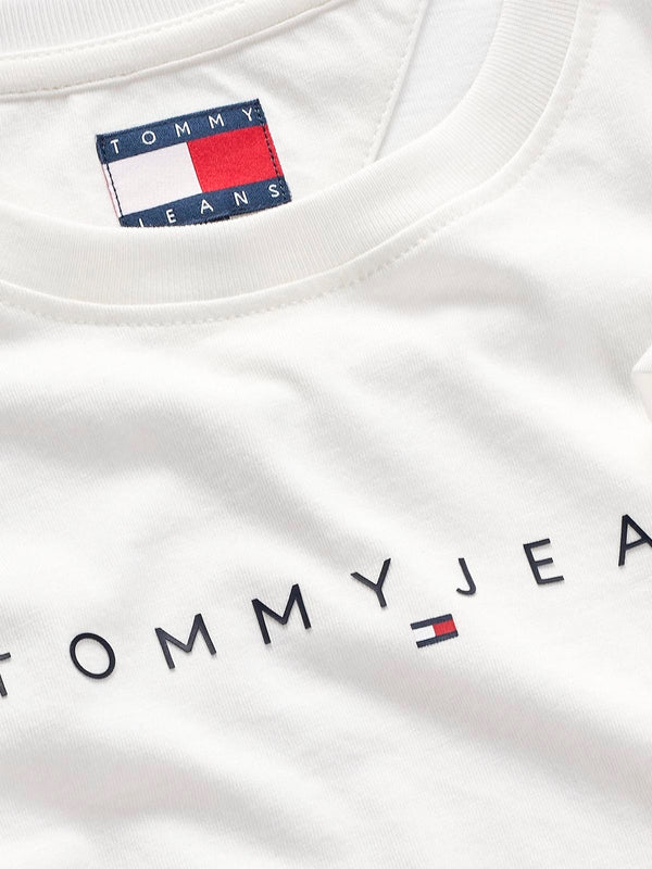 TOMMY JEANS 2USCITA T-Shirt Tommy Jeans Slim Linear Tee - Ecru