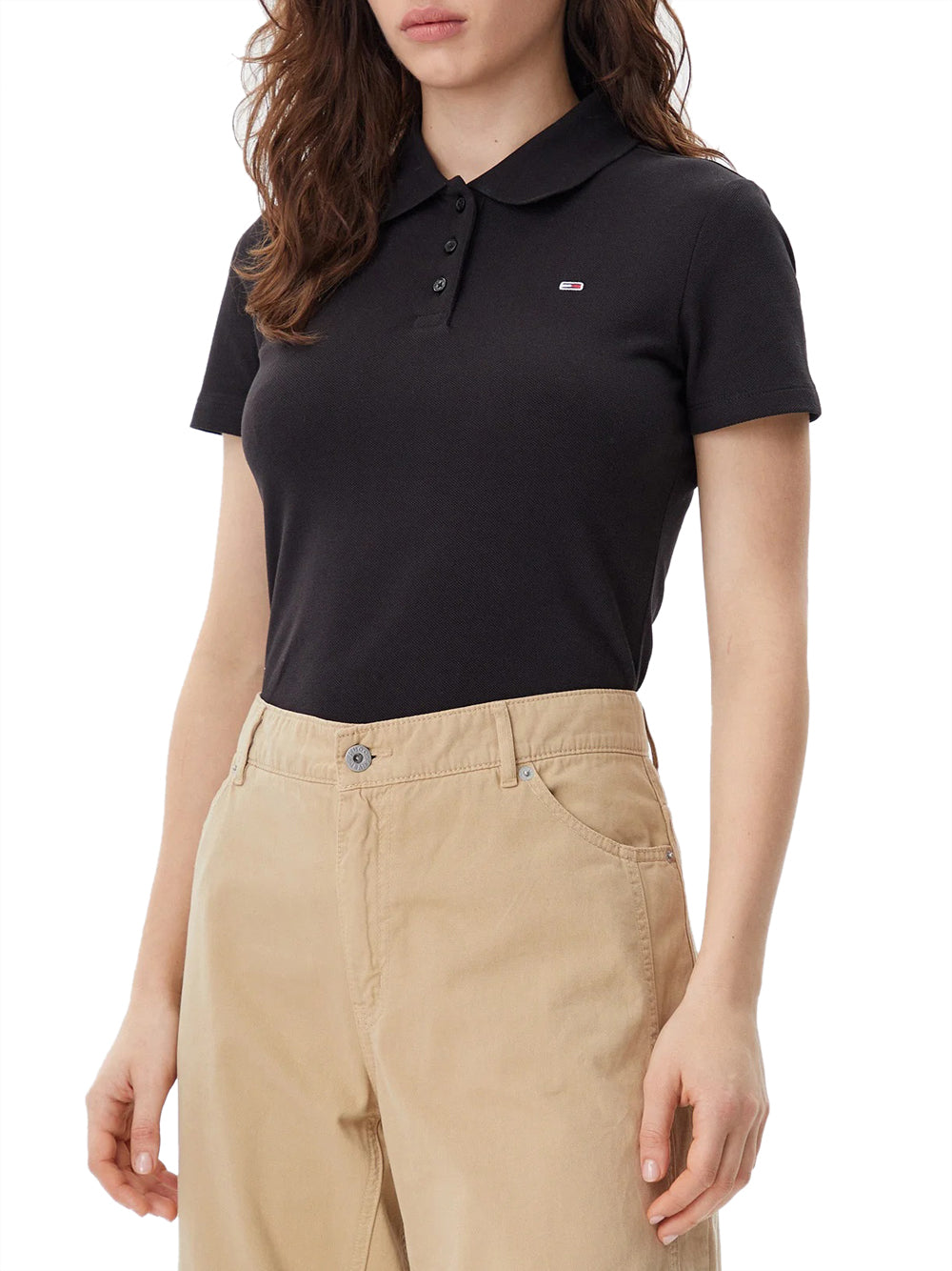 TOMMY JEANS 2USCITA Polo Tommy Jeans Slim Essential - Nero