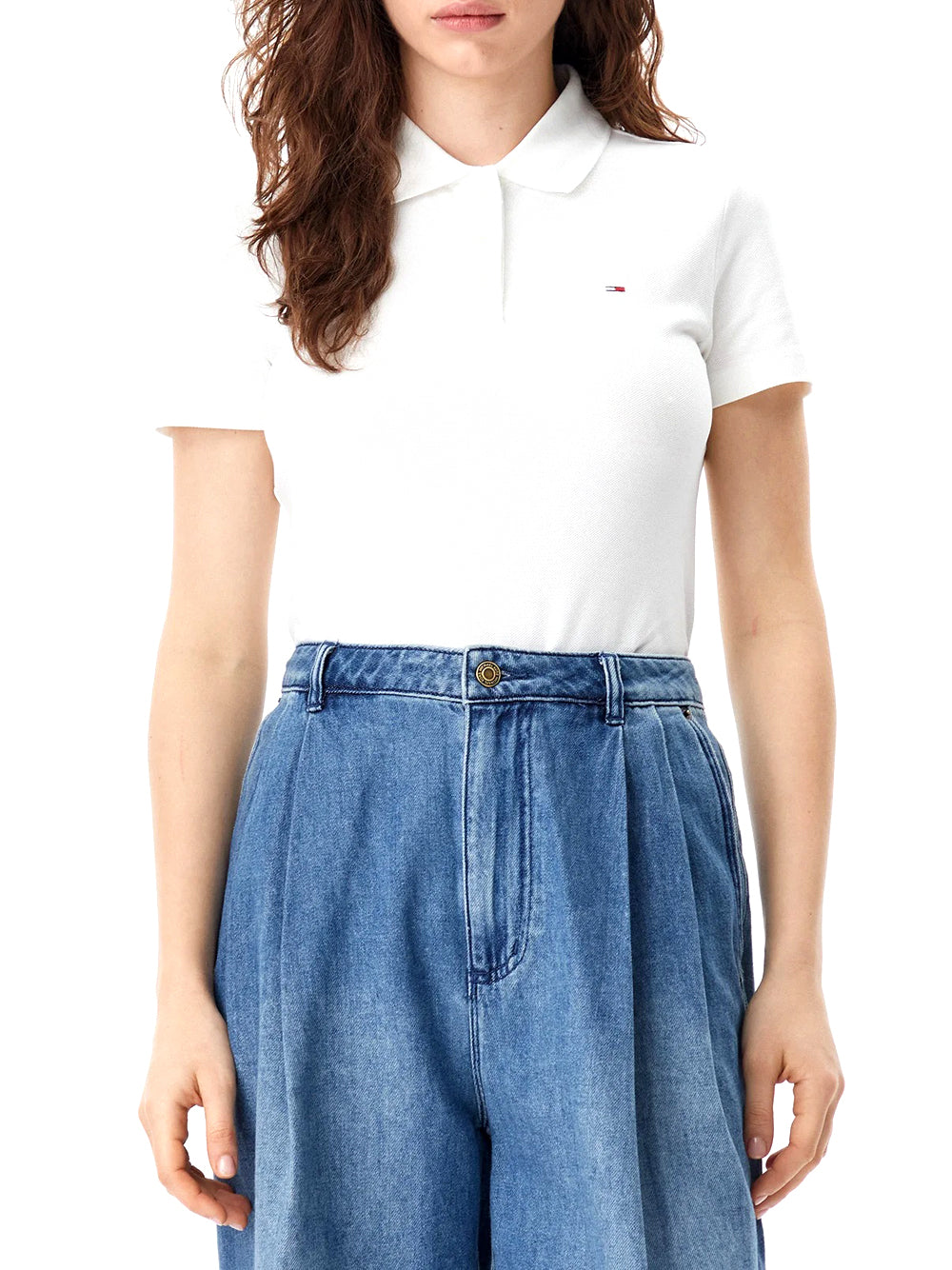 TOMMY JEANS 2USCITA Polo Tommy Jeans Slim Essential - Ecru