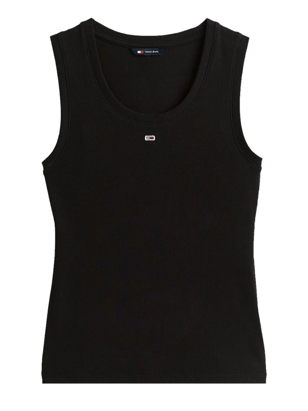 TOMMY JEANS 2USCITA Canotta Tommy Jeans Slim Fit A Coste Con Logo - Nero