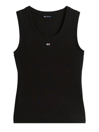 TOMMY JEANS 2USCITA Canotta Tommy Jeans Slim Fit A Coste Con Logo - Nero