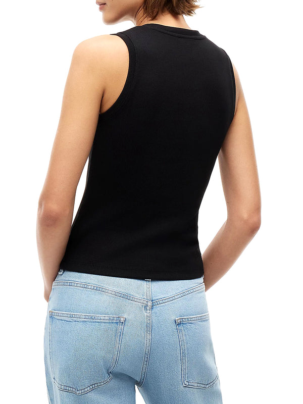 TOMMY JEANS 2USCITA Canotta Tommy Jeans Slim Fit A Coste Con Logo - Nero