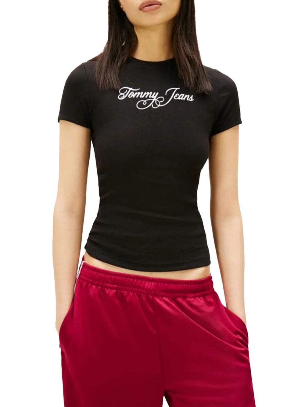 Tommy Jeans T-Shirt Tommy Hilfiger Essential Slim Logo - Nero