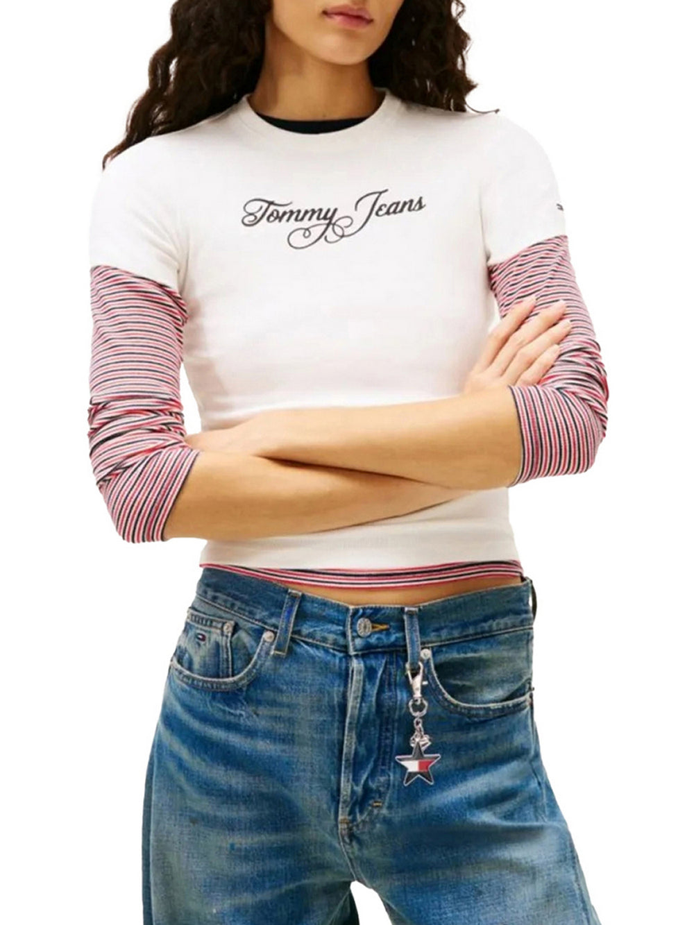 Tommy Jeans T-Shirt Tommy Hilfiger Essential Slim Logo - Bianco