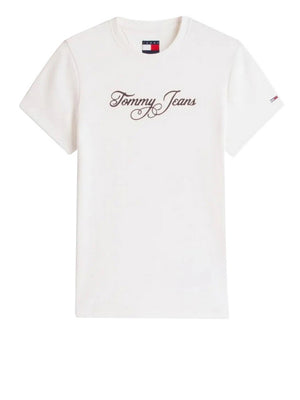 Tommy Jeans T-Shirt Tommy Hilfiger Essential Slim Logo - Bianco