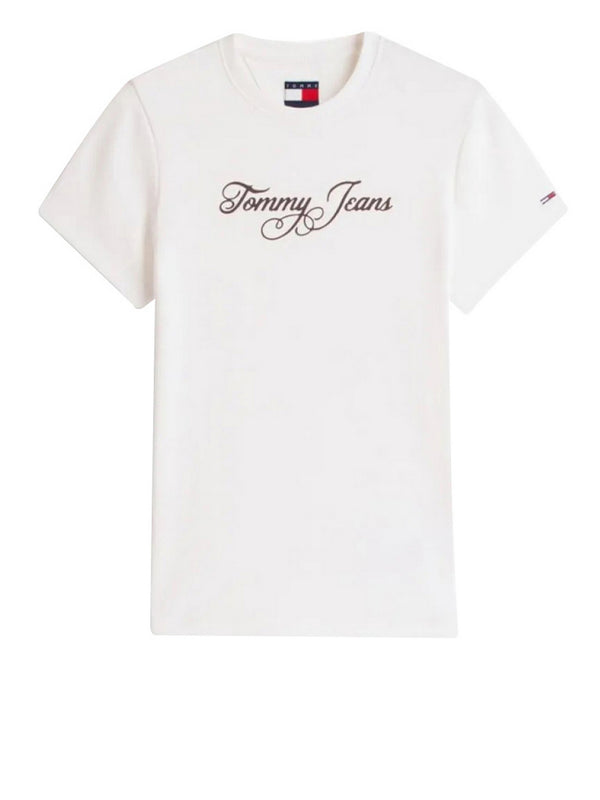 Tommy Jeans T-Shirt Tommy Hilfiger Essential Slim Logo - Bianco