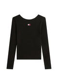 TOMMY JEANS 2USCITA T-Shirt Tommy Hilfiger A Maniche Lunghe - Nero