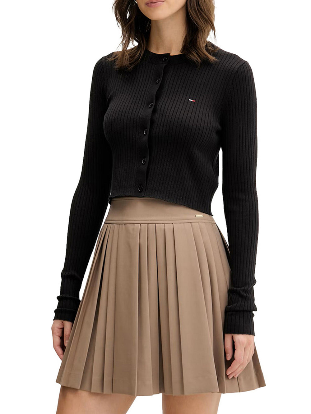 Tommy Jeans Cardigan Cropped Tommy Hilfiger - Nero