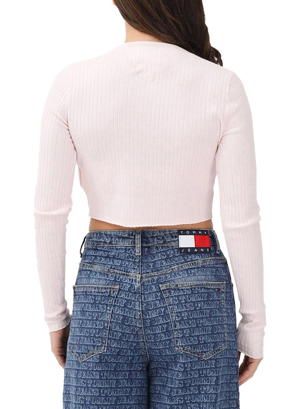 Tommy Jeans Cardigan Cropped Tommy Hilfiger - Rosa