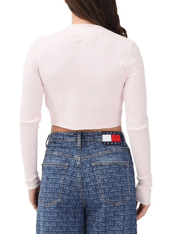 Tommy Jeans Cardigan Cropped Tommy Hilfiger - Rosa
