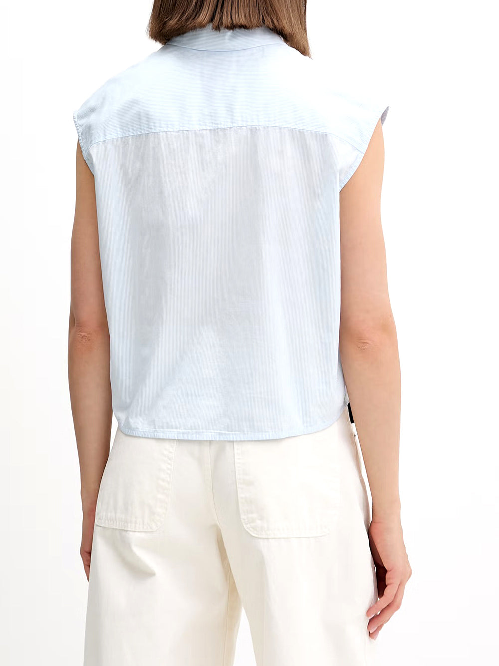 TOMMY JEANS 2USCITA Camicia Tommy Jeans Tjw Tie Front Poplin - Celeste