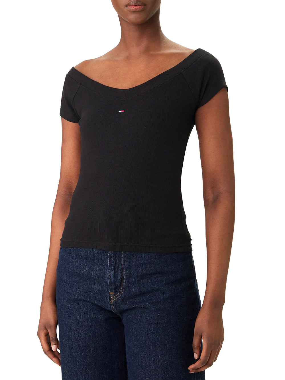 TOMMY JEANS 2USCITA Blusa Tommy Jeans Slim Fit Off Shoulde - Nero