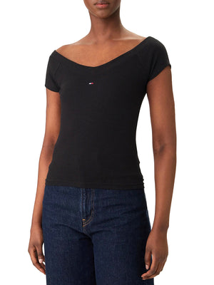 TOMMY JEANS 2USCITA Blusa Tommy Jeans Slim Fit Off Shoulde - Nero