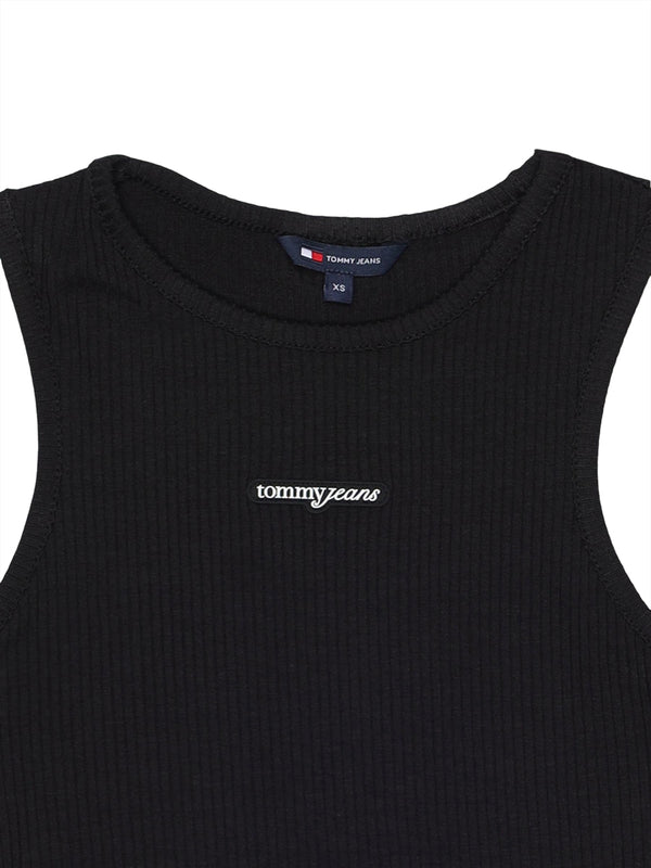 TOMMY JEANS 2USCITA Top Tommy Jeans Slim Script Labe - Nero
