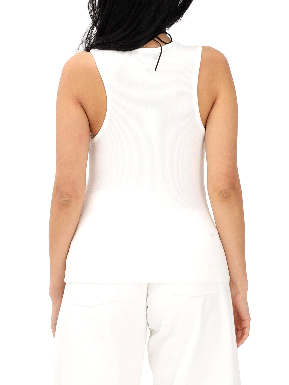 TOMMY JEANS 2USCITA Tommy Jeans Top Slim Script Labe - Ecru