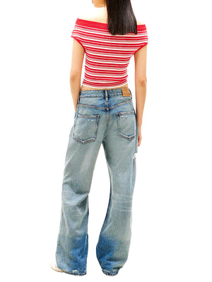 TOMMY JEANS 2USCITA Top Tommy Jeans Off Shoulder - Rosso