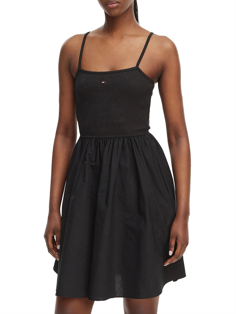 TOMMY JEANS 2USCITA Abito Tommy Hilfiger Poplin Mix - Nero