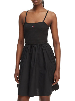 TOMMY JEANS 2USCITA Abito Tommy Hilfiger Poplin Mix - Nero