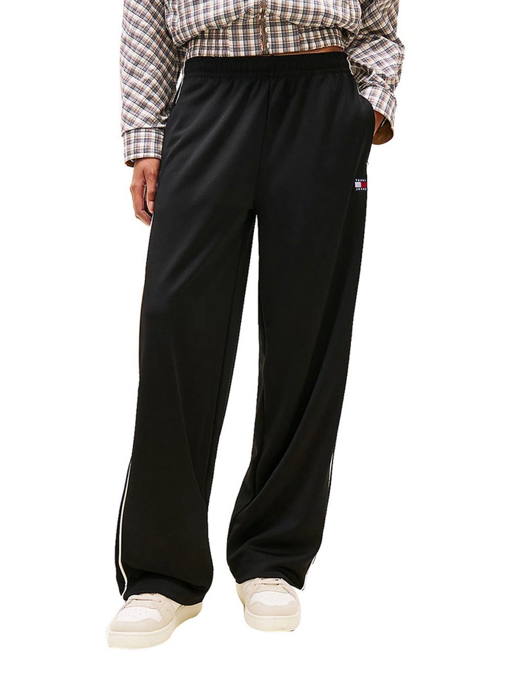 Tommy Jeans Pantatuta Tommy Hilfiger Relaxed Fit In Maglia Con Distintivo - Nero