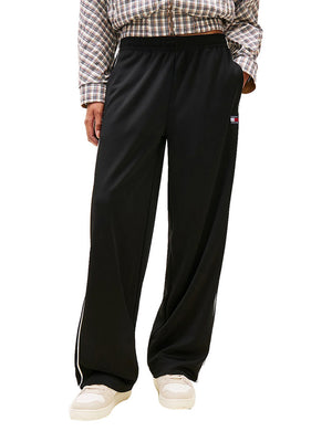Tommy Jeans Pantatuta Tommy Hilfiger Relaxed Fit In Maglia Con Distintivo - Nero