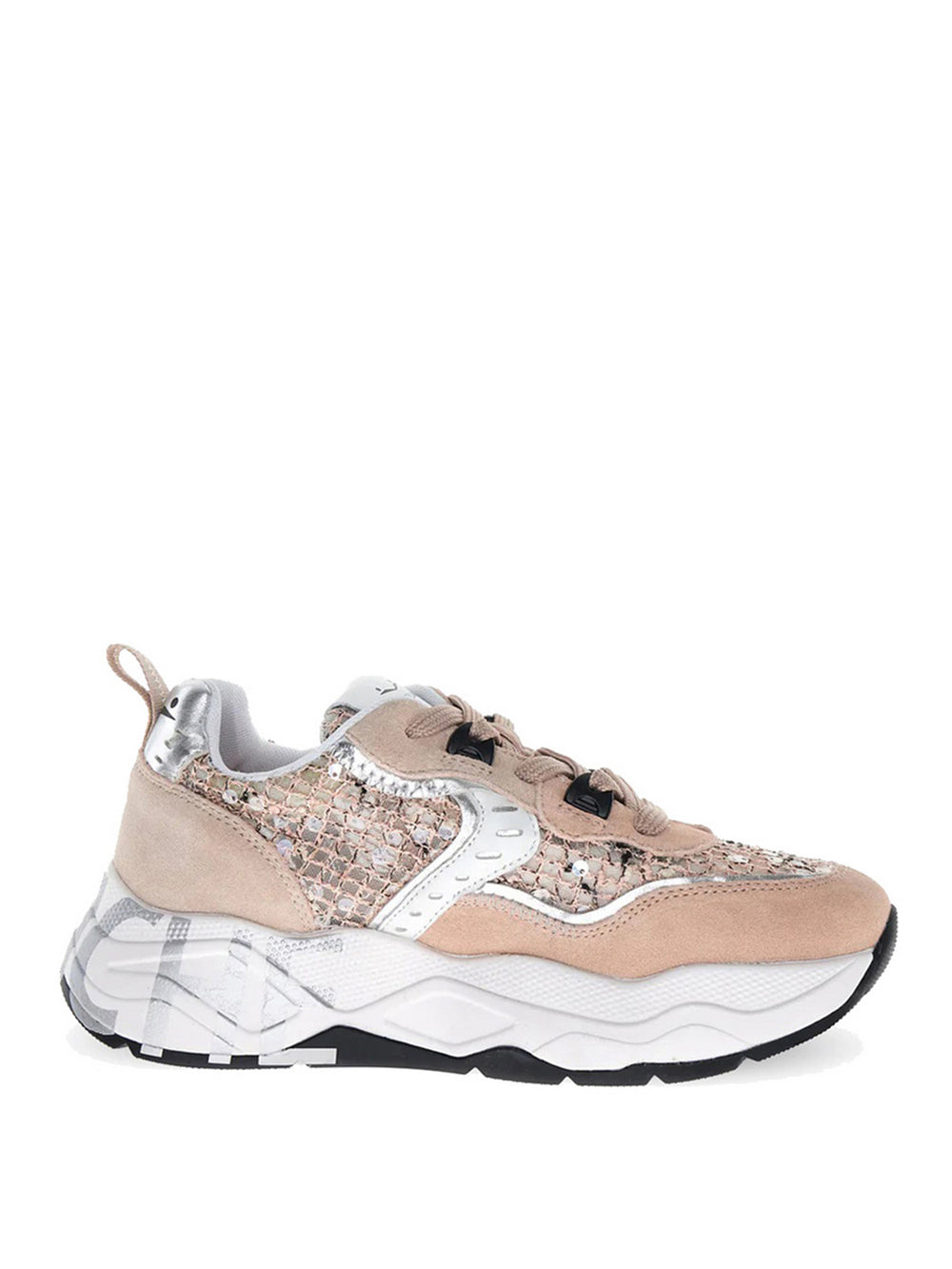 Voilé Blanche Sneakers Voilé Blanche Club 105 Mesh - Rosa/Argento
