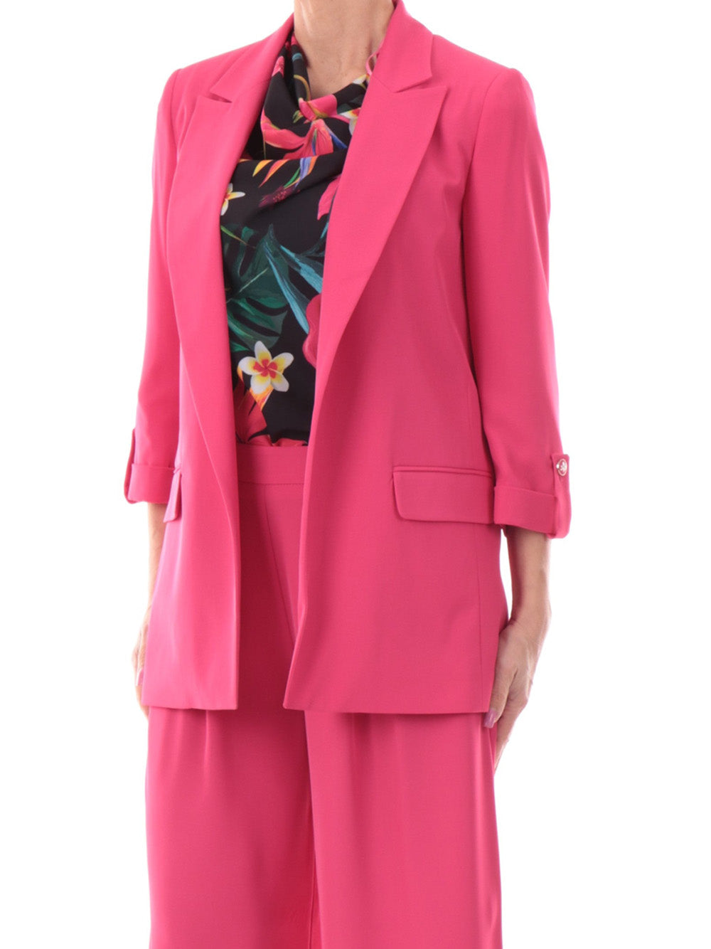 YES ZEE Blazer Yes Zee Con Manica A 3/4 - Fucsia