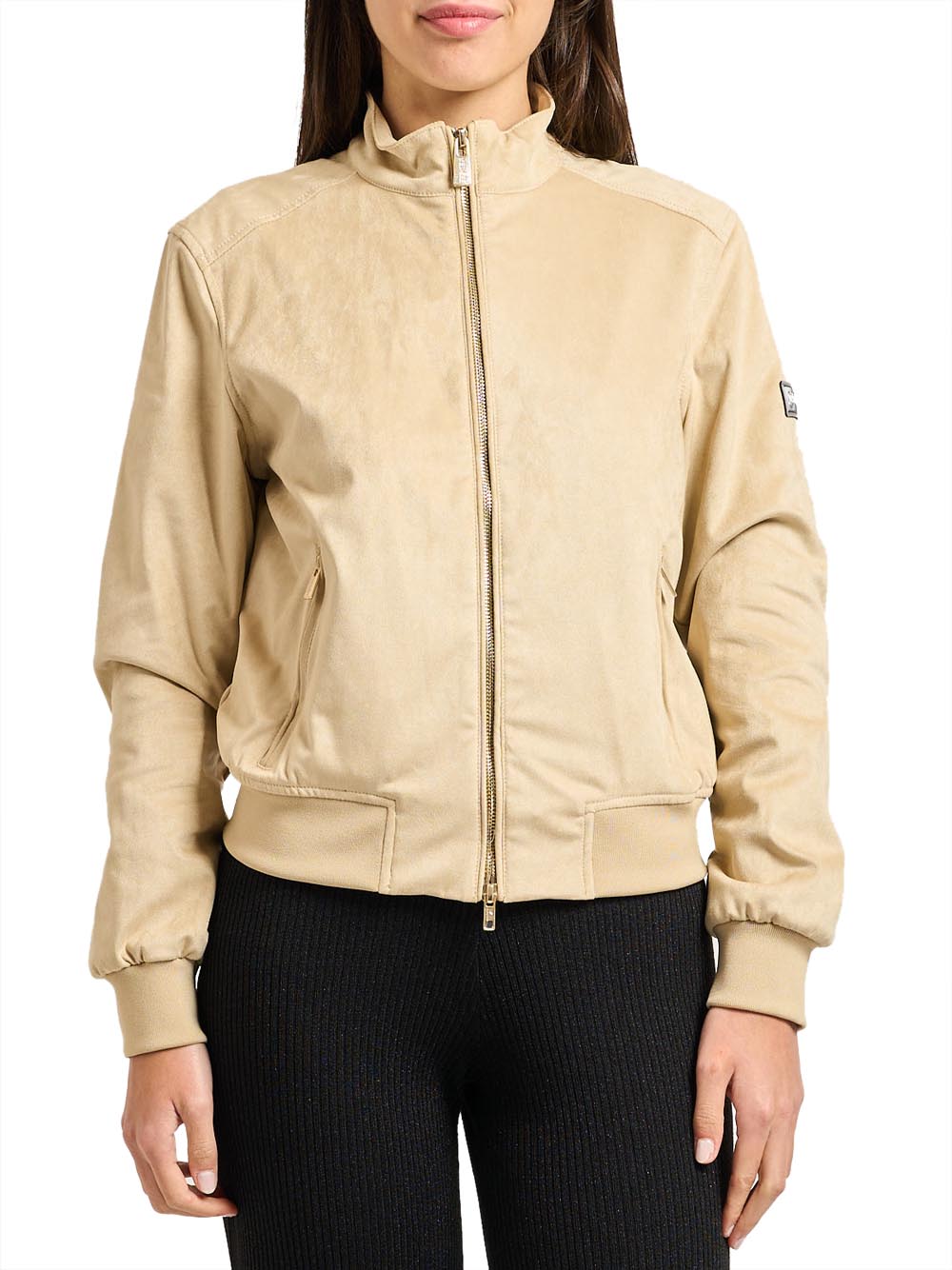 YES ZEE Bomber In Tessuto Soft Touch Yes Zee - Beige