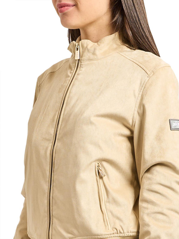 YES ZEE Bomber In Tessuto Soft Touch Yes Zee - Beige