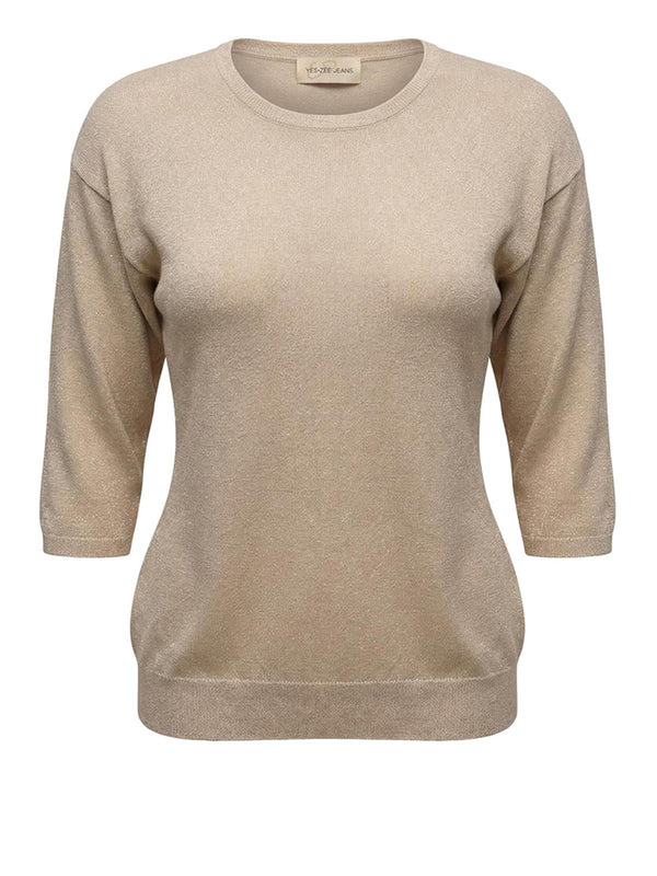 YES ZEE Maglia Manica Ampia Yes Zee - Beige
