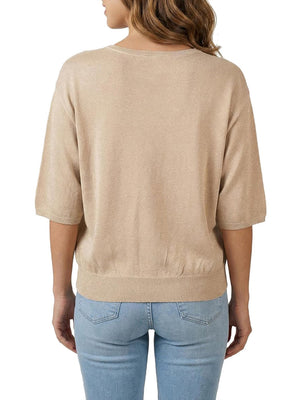 YES ZEE Maglia Manica Ampia Yes Zee - Beige