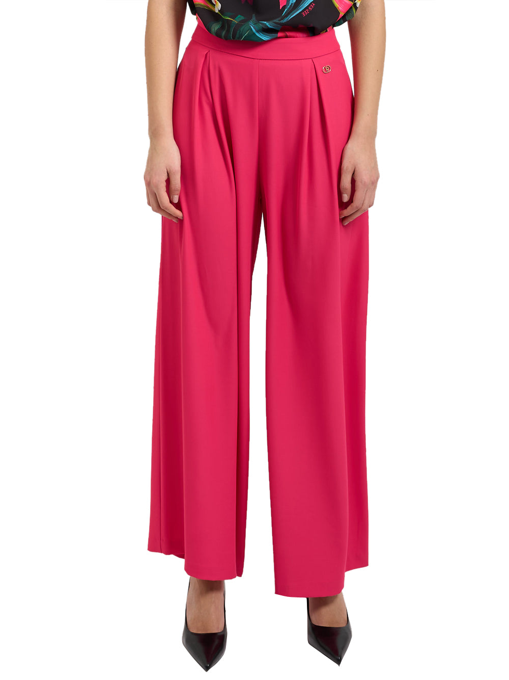 YES ZEE Pantalone a Palazzo Yes Zee - Fucsia