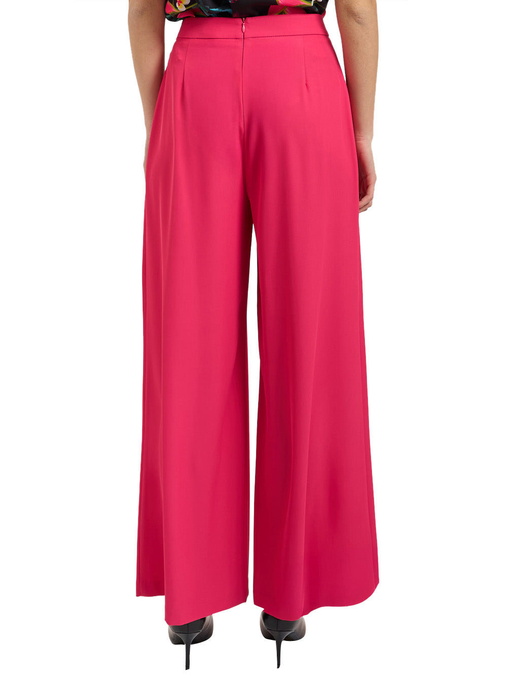 YES ZEE Pantalone a Palazzo Yes Zee - Fucsia
