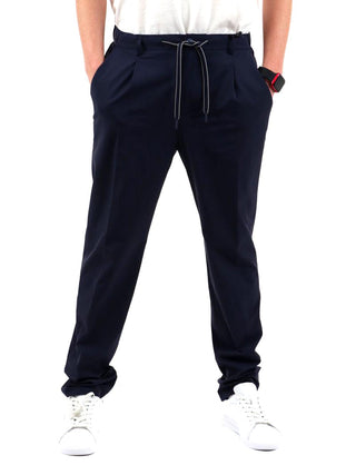 YES ZEE Pantalone Con Coulisse Elastico Fianchi Yes Zee - Blu