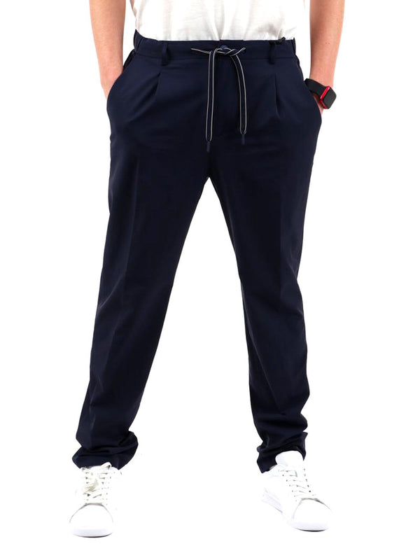 YES ZEE Pantalone Con Coulisse Elastico Fianchi Yes Zee - Blu
