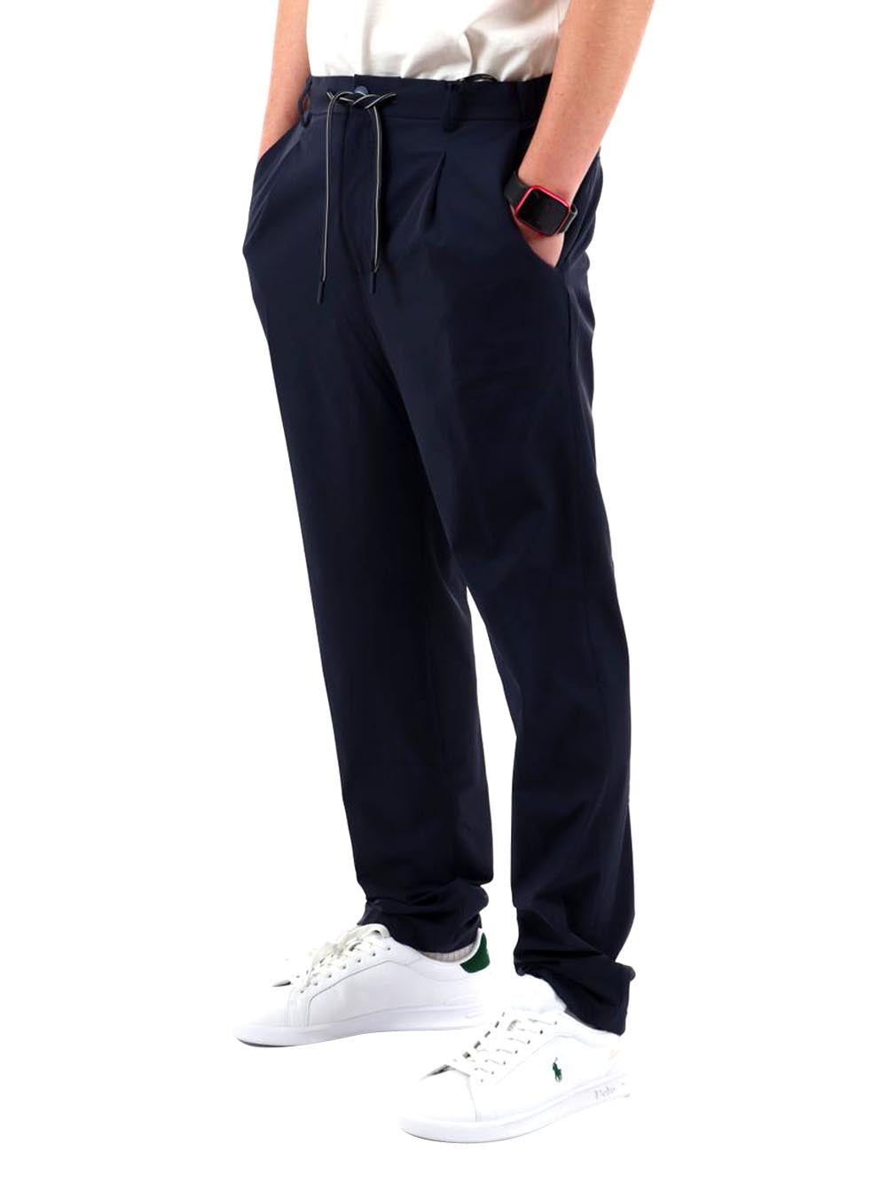 YES ZEE Pantalone Con Coulisse Elastico Fianchi Yes Zee - Blu