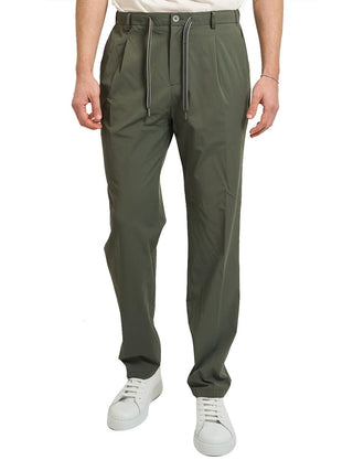 YES ZEE Pantalone Con Coulisse Elastico Fianchi Yes Zee - Verde