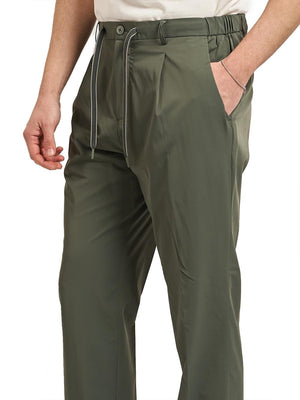 YES ZEE Pantalone Con Coulisse Elastico Fianchi Yes Zee - Verde