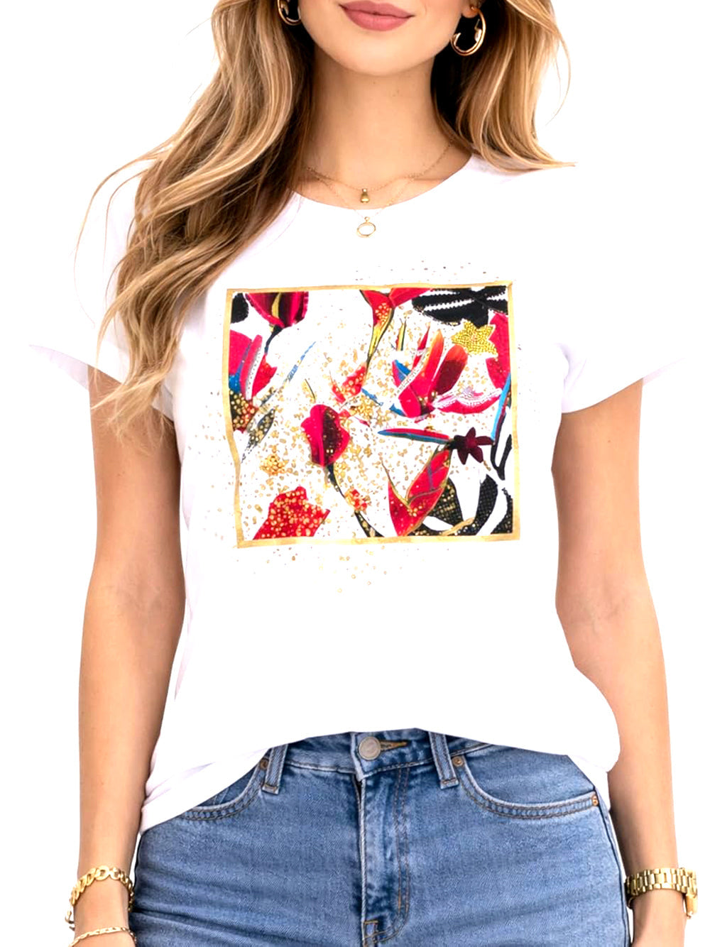 YES ZEE T-Shirt Girocollo Yes Zee - Bianco