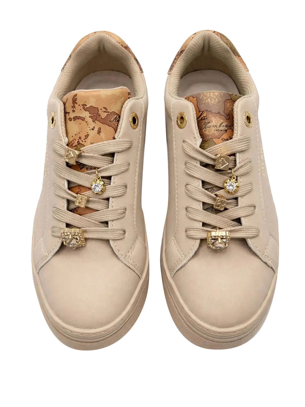 Alviero Martini Sneakers Con Charm Prima Classe - Beige