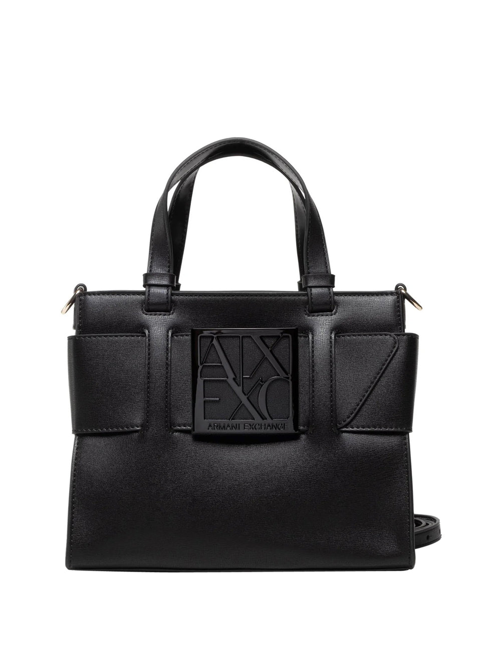 ARMANI EXCHANGE Borsa Shopper Armani Exchange Logo Frontale Nero