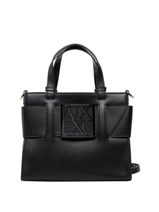 ARMANI EXCHANGE Borsa Shopper Armani Exchange Logo Frontale Nero